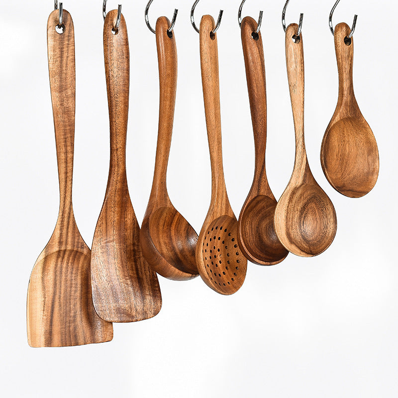 Natural Wood Tableware Spoon Sets