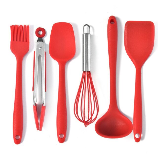 Six-Piece Silicone Cooking and baking Utensils