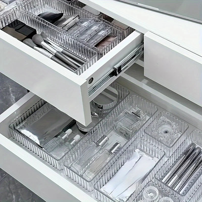 10PCS Acrylic Desk Drawer Organizer