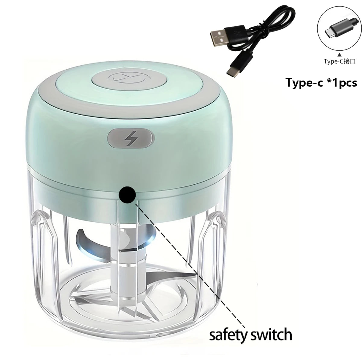 Electric Mini Garlic Press Chopper