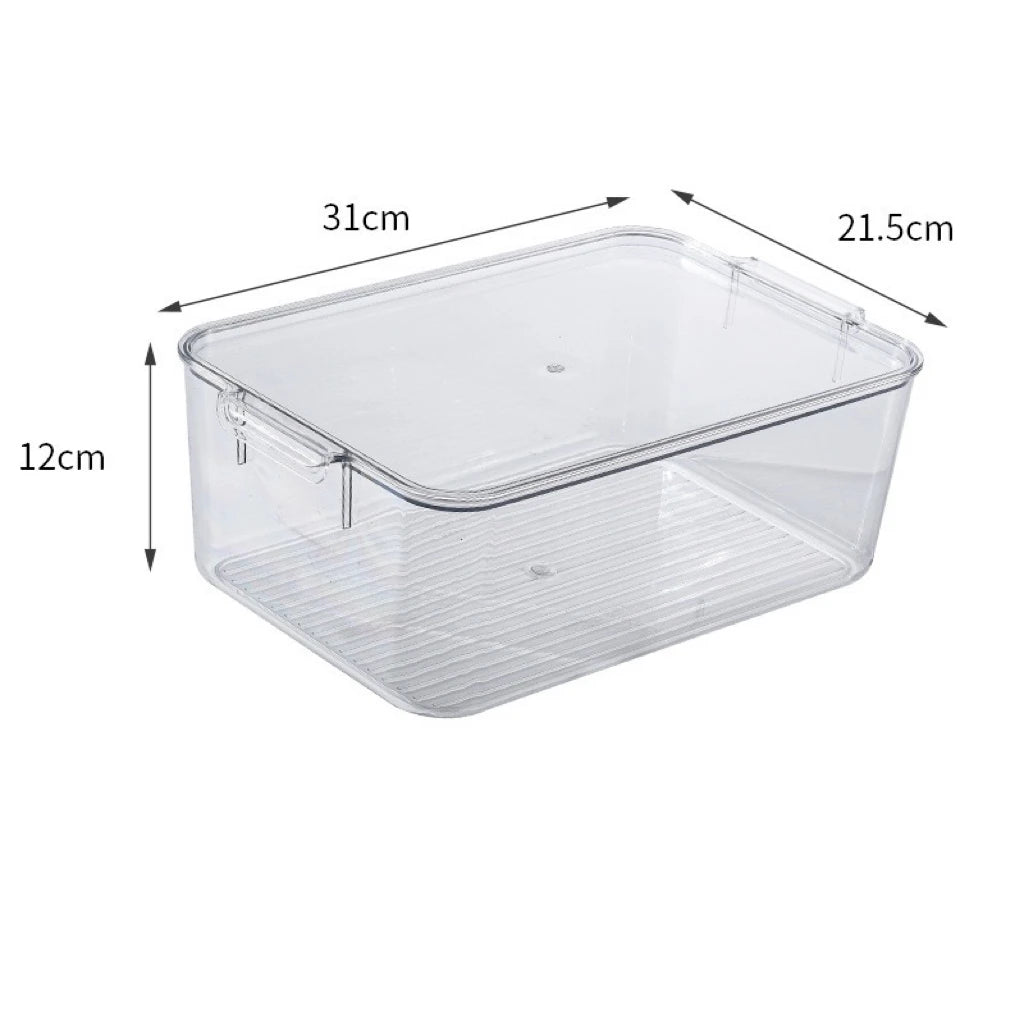 Fridge Organizer Bin Stackable Refrigerator Storage Box Clear Plastic Food Fridge Organizer Containers Pantry kitchen Organizer