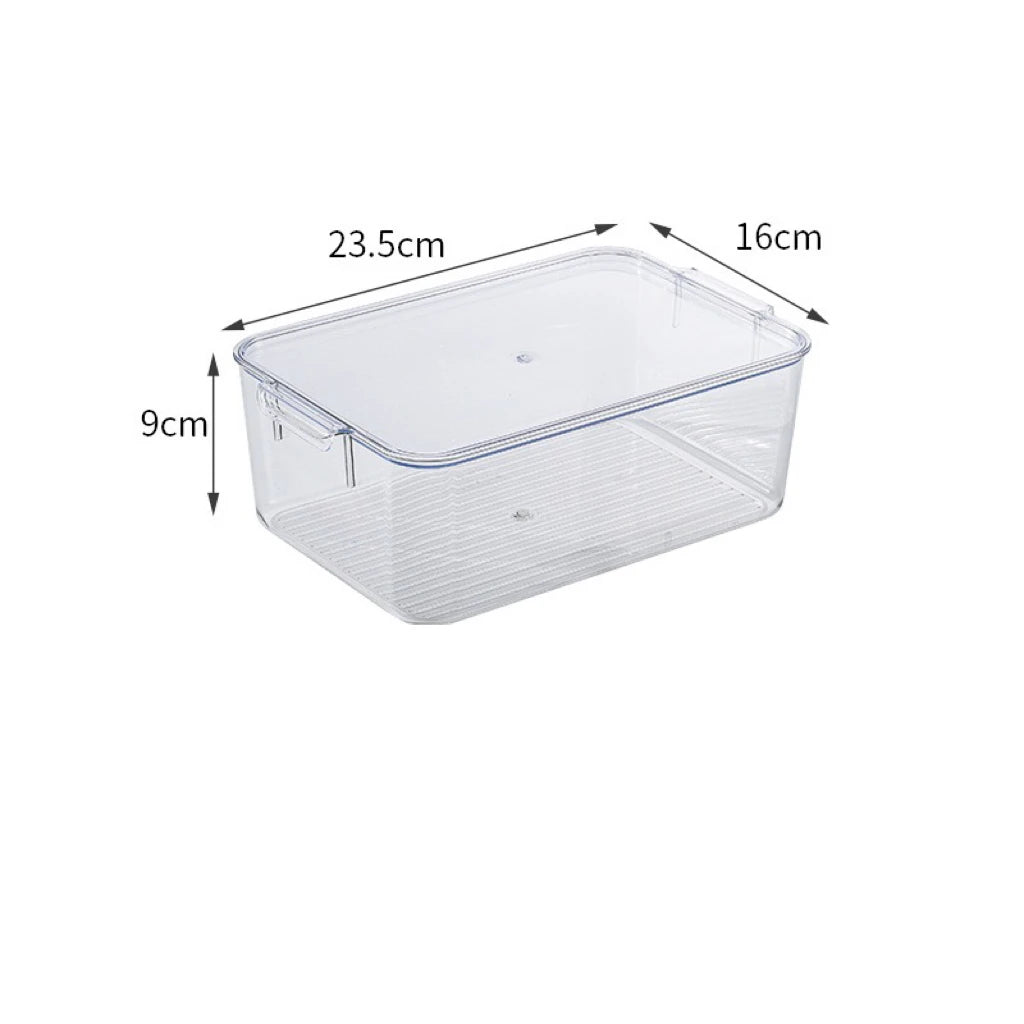 Fridge Organizer Bin Stackable Refrigerator Storage Box Clear Plastic Food Fridge Organizer Containers Pantry kitchen Organizer