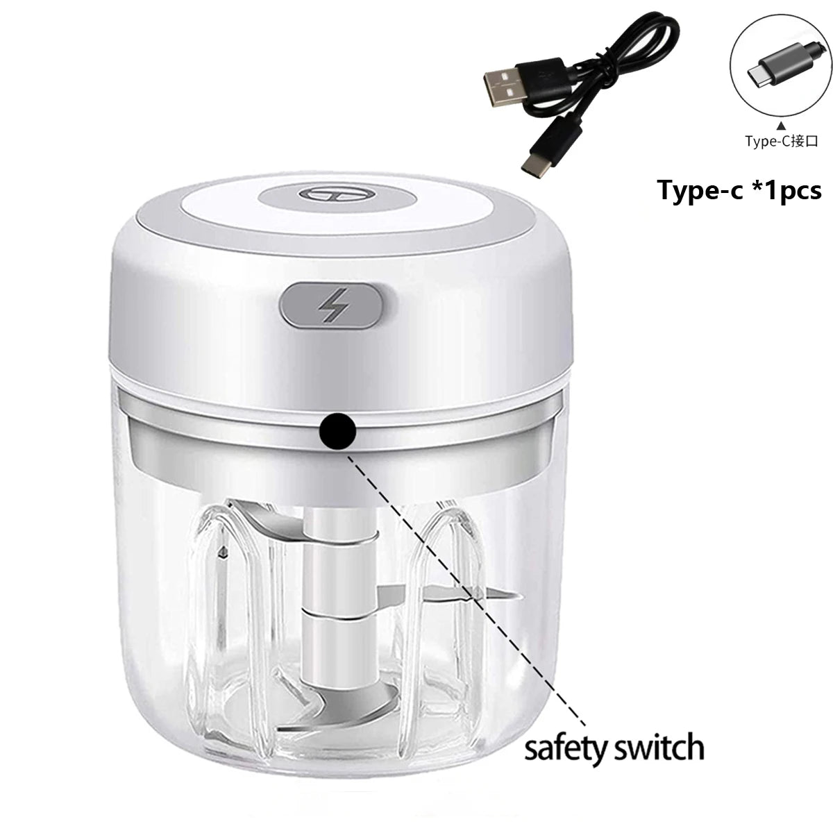 Electric Mini Garlic Press Chopper