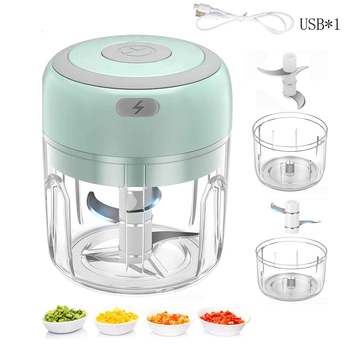 Electric Mini Garlic Press Chopper