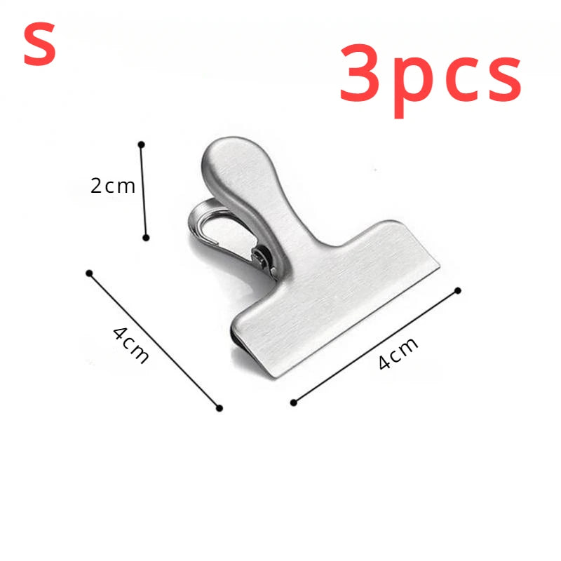 3pcs Stainless Steel Bag Clips