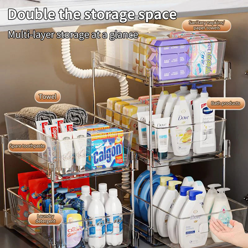 Multi layer Bathroom Cabinet Under The Sink Shower Home Organizer Kitchen accessories Cabinet Storage Container Space Saving