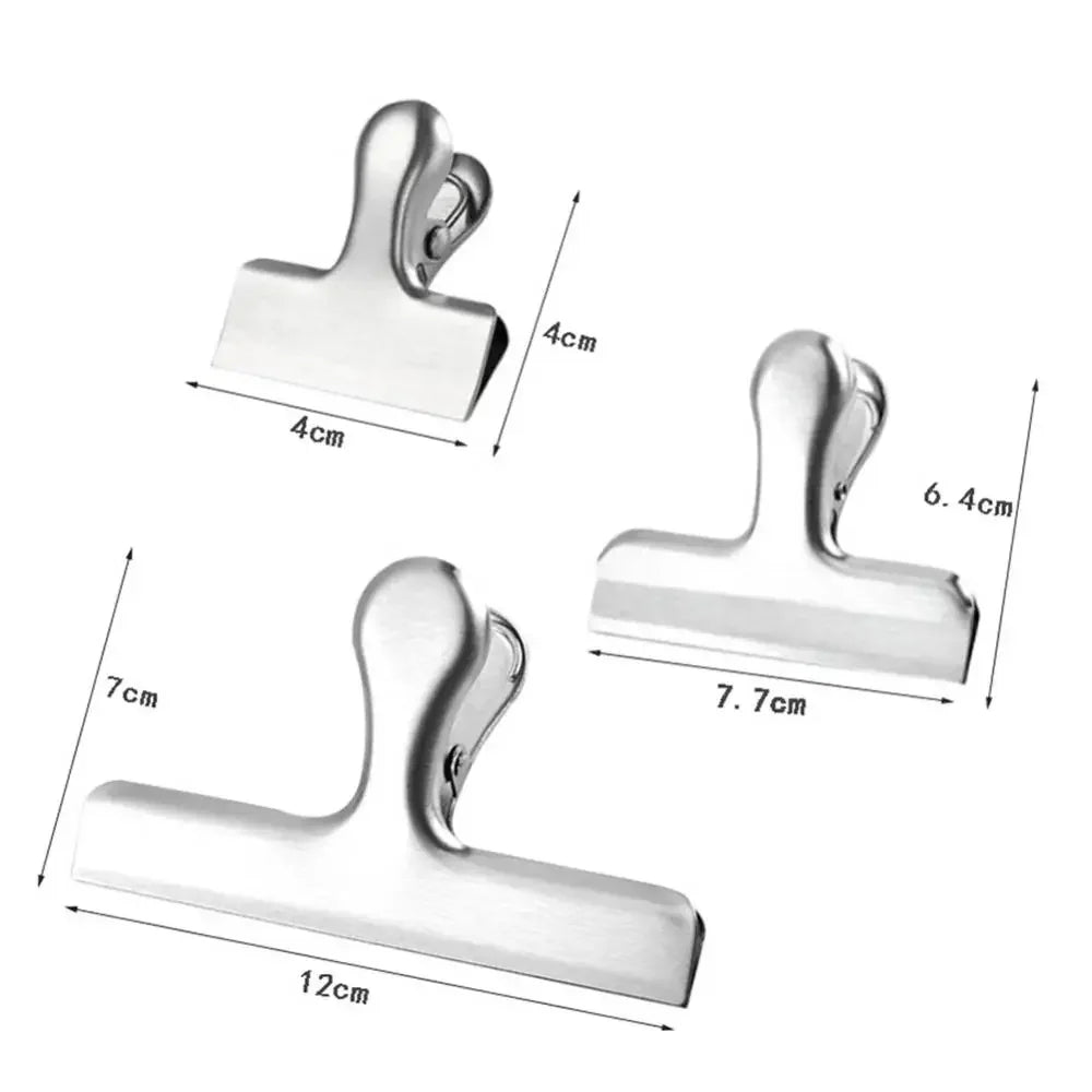 3pcs Stainless Steel Bag Clips