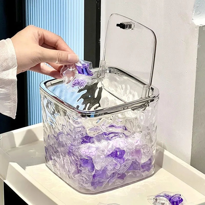 Clear Laundry Pods Container