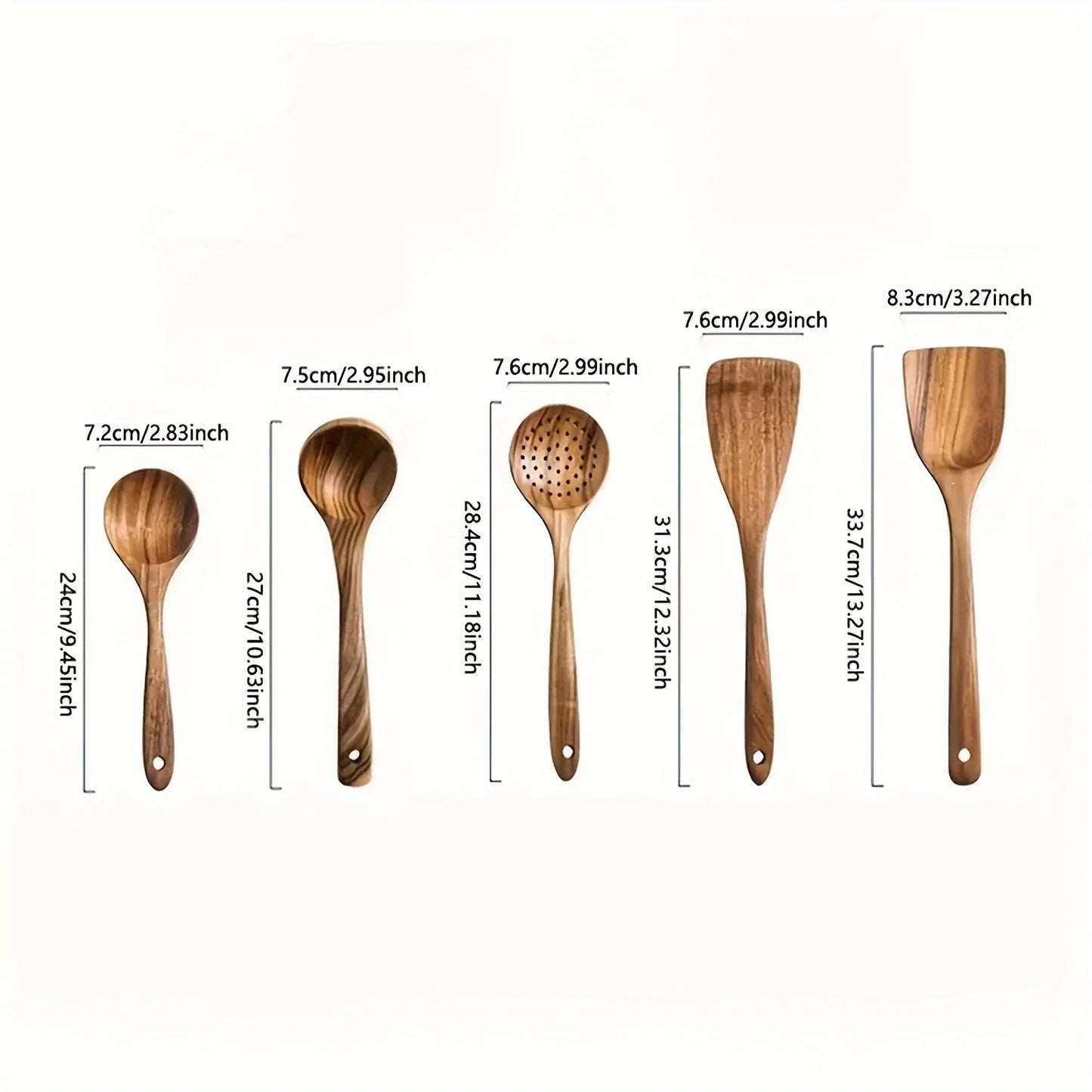 5PCS Bamboo Scoop