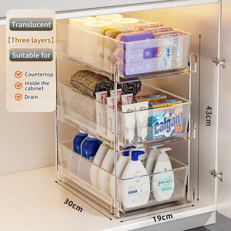 Multi layer Bathroom Cabinet Under The Sink Shower Home Organizer Kitchen accessories Cabinet Storage Container Space Saving