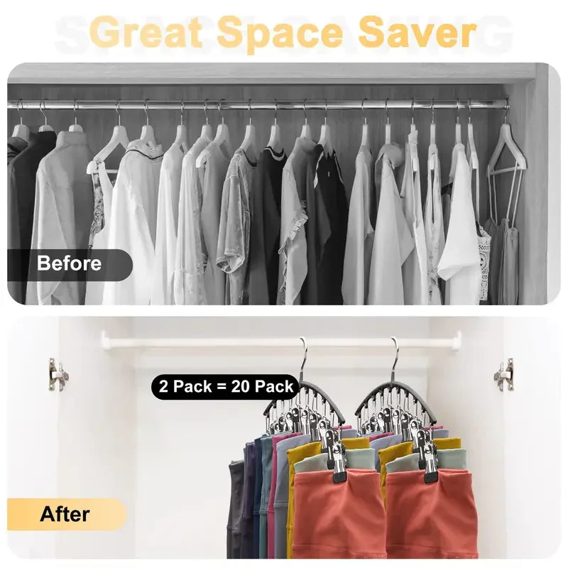 Curved Space-Saving Hanging Rack