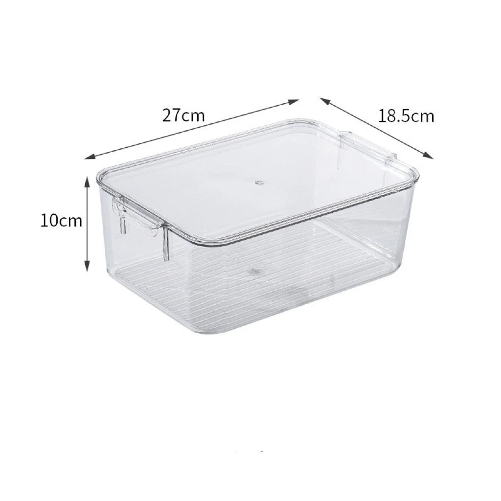 Fridge Organizer Bin Stackable Refrigerator Storage Box Clear Plastic Food Fridge Organizer Containers Pantry kitchen Organizer