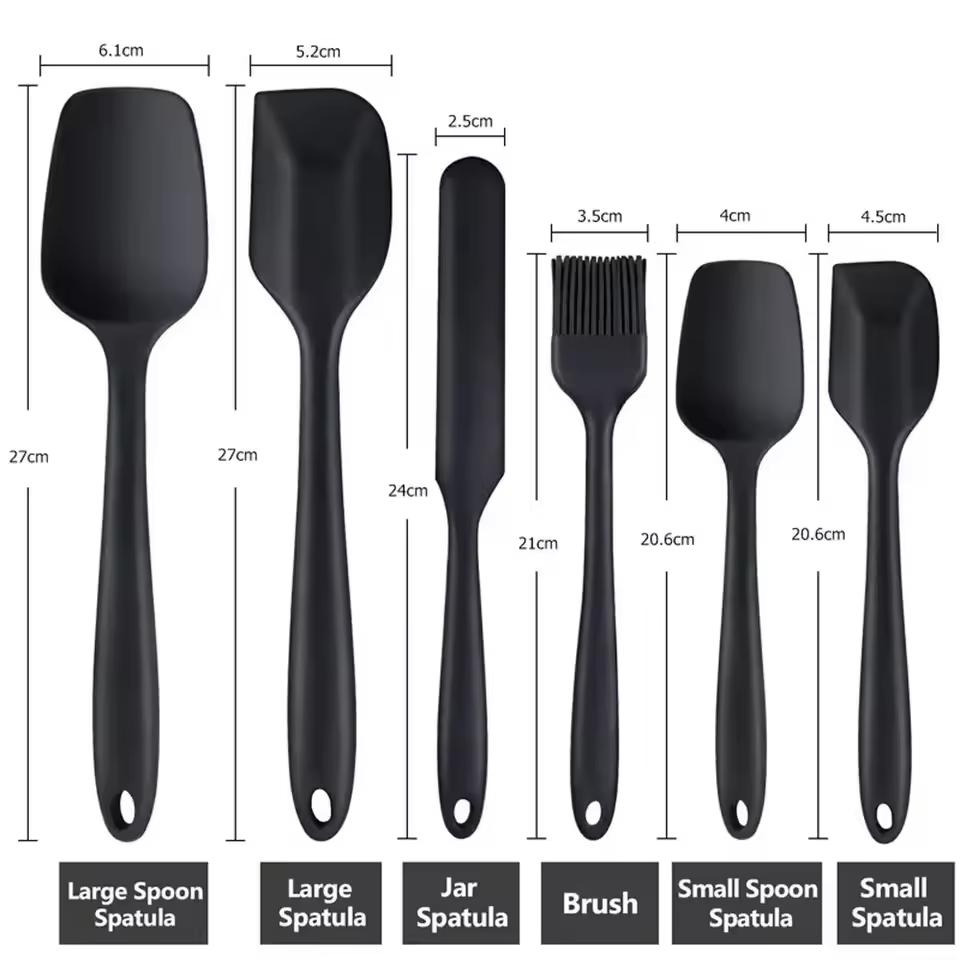 6 Pcs Silicone Spatula Set