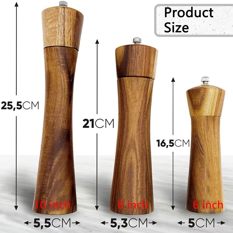 Acacia Wooden Spice Pepper Mill